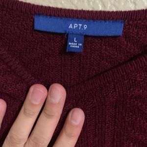 Maroon Apt 9 Sweater top